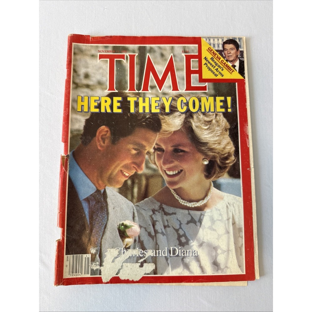 Vintage Time Magazine Nov 11 1985 Princess Diana Prince Charles Ronald Reagan